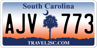 SC license plate AJV773