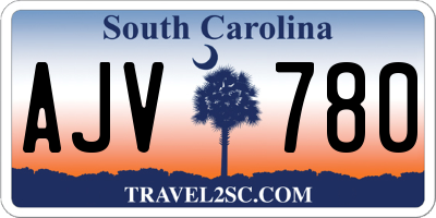 SC license plate AJV780