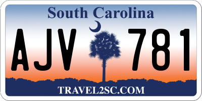 SC license plate AJV781