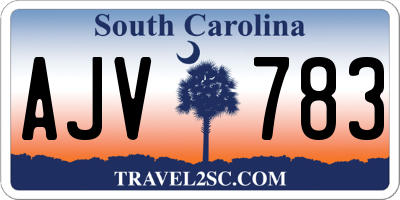 SC license plate AJV783
