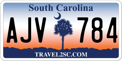 SC license plate AJV784