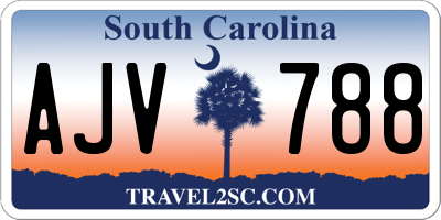 SC license plate AJV788