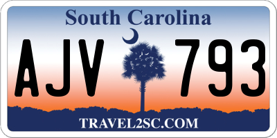SC license plate AJV793