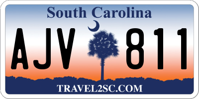 SC license plate AJV811