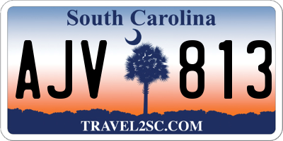 SC license plate AJV813