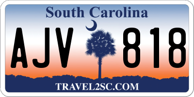 SC license plate AJV818
