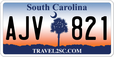 SC license plate AJV821