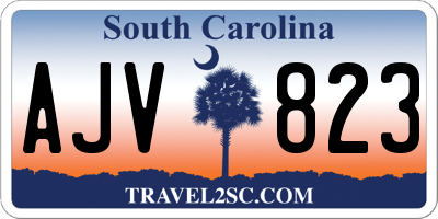 SC license plate AJV823