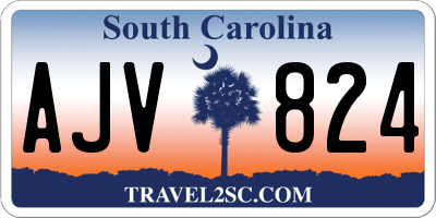 SC license plate AJV824