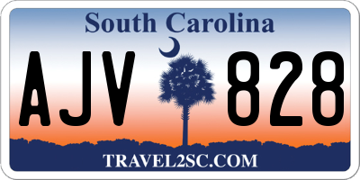 SC license plate AJV828