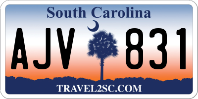 SC license plate AJV831