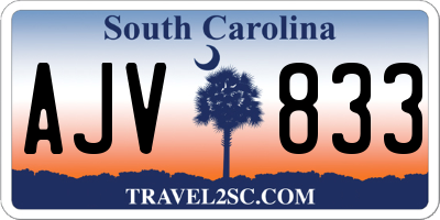 SC license plate AJV833