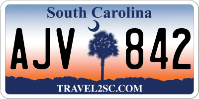 SC license plate AJV842