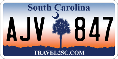 SC license plate AJV847