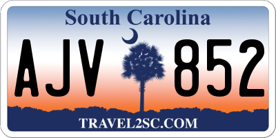 SC license plate AJV852