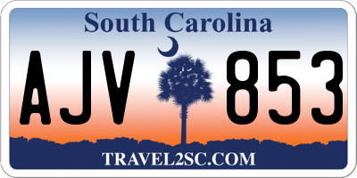 SC license plate AJV853