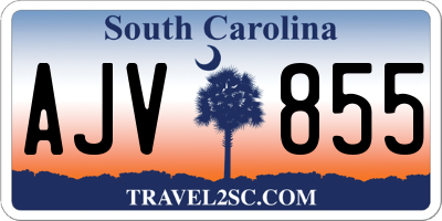 SC license plate AJV855