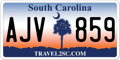 SC license plate AJV859
