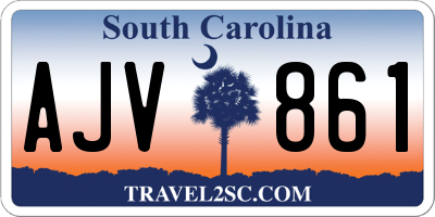 SC license plate AJV861