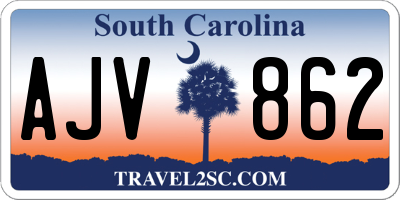 SC license plate AJV862