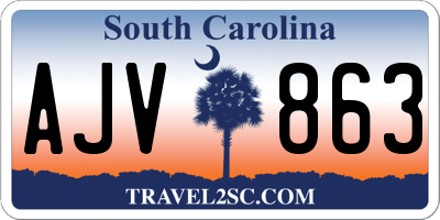 SC license plate AJV863