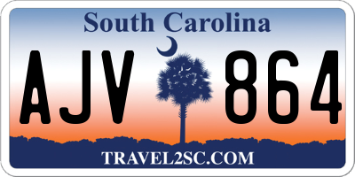 SC license plate AJV864