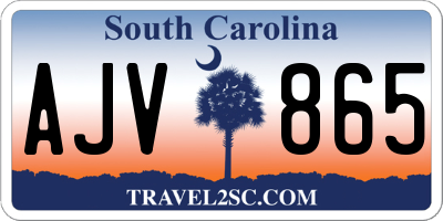 SC license plate AJV865