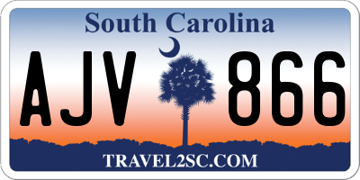 SC license plate AJV866
