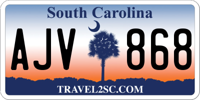 SC license plate AJV868