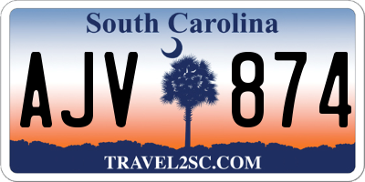 SC license plate AJV874