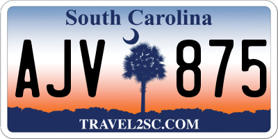 SC license plate AJV875