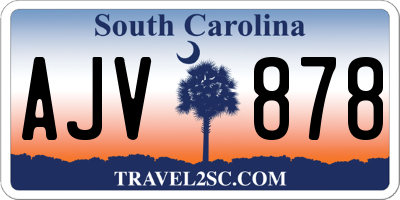 SC license plate AJV878