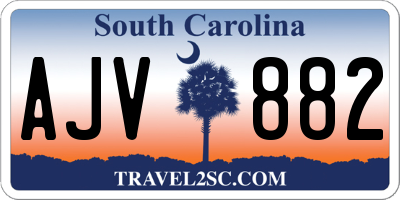 SC license plate AJV882