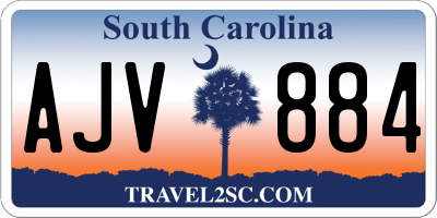 SC license plate AJV884