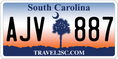 SC license plate AJV887