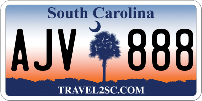 SC license plate AJV888