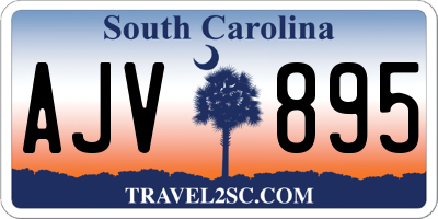 SC license plate AJV895