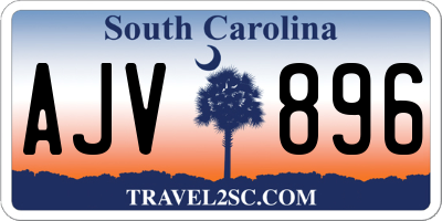 SC license plate AJV896