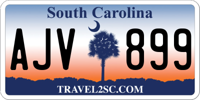 SC license plate AJV899