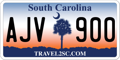 SC license plate AJV900
