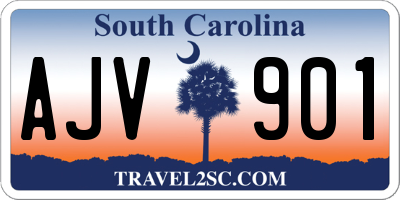 SC license plate AJV901