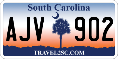 SC license plate AJV902