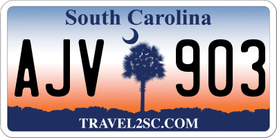 SC license plate AJV903