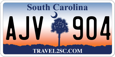 SC license plate AJV904