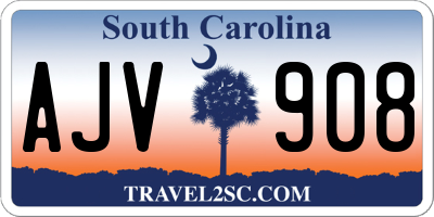 SC license plate AJV908
