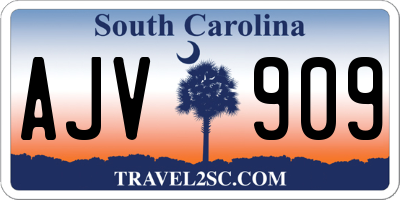 SC license plate AJV909