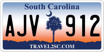 SC license plate AJV912