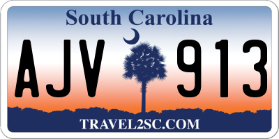 SC license plate AJV913