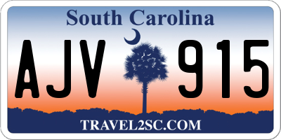 SC license plate AJV915