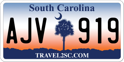 SC license plate AJV919